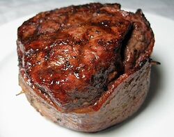 Bacon-wrapped filet mignon